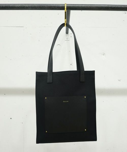 CULLNI(クルニ)】Leather Pocket Canvas Mini Tote トートバッグ(BG-042) | CAMBIO カンビオ