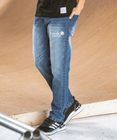 seventy seven(セブンティセブン)】 washed denim pants