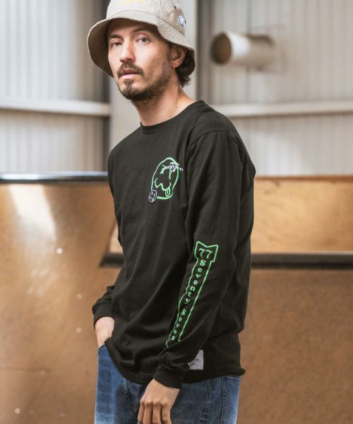 【seventy seven(セブンティセブン)】middle onz L-S t-shirts (basic logo) カットソー(7724S040)