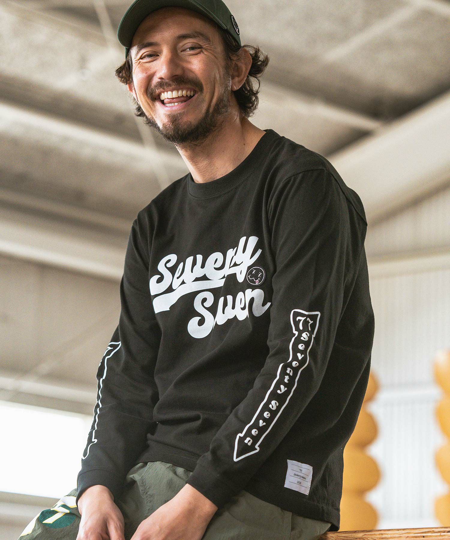 seventy seven(セブンティセブン)】heavy onz L-S t-shirts (cursive  