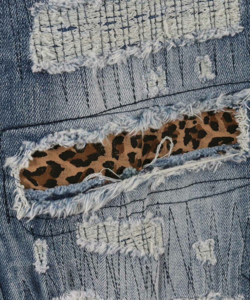 30%OFF【GLIMCLAP(グリムクラップ)】Distressed denim pants