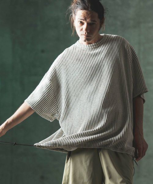 【GLIMCLAP(グリムクラップ)】Waffle texture T-shirt Tシャツ(16-050-gls-ce)