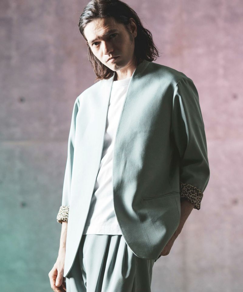 GLIMCLAP(グリムクラップ)】 Minimal detail jacket ボタンレス