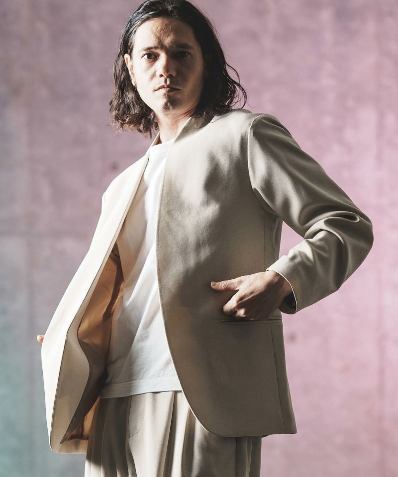独特な 【送料無料】 GLIMCLAP(グリムクラップ)】 ボタンレス jacket detail Minimal ジャケット・アウター