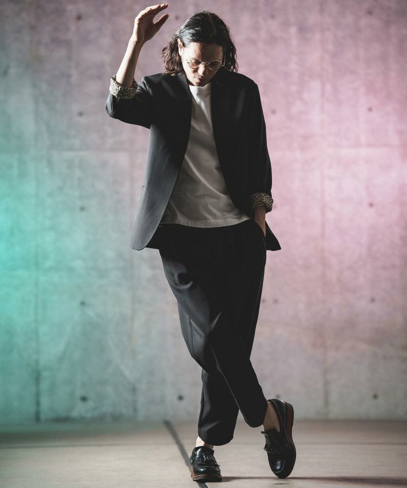 GLIMCLAP(グリムクラップ)】 Minimal detail jacket ボタンレス