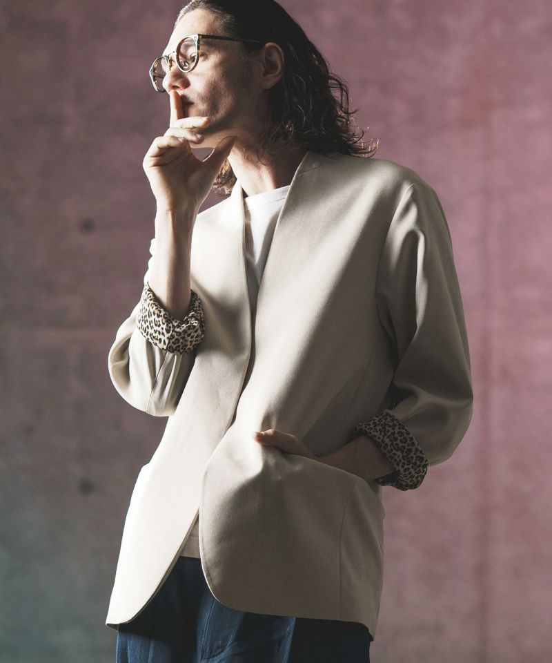 GLIMCLAP(グリムクラップ)】 Minimal detail jacket ボタンレス