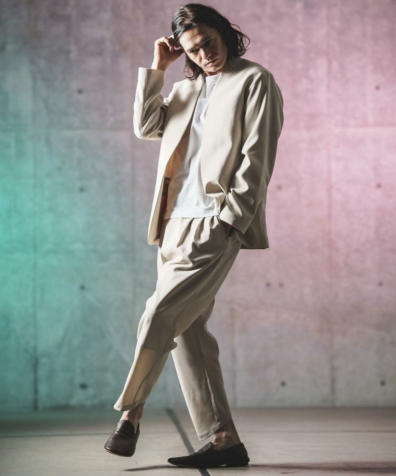 GLIMCLAP(グリムクラップ)】 Minimal detail jacket ボタンレス