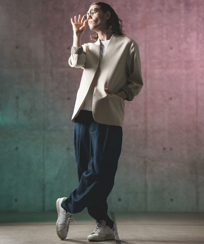 GLIMCLAP(グリムクラップ)】 Minimal detail jacket ボタンレス