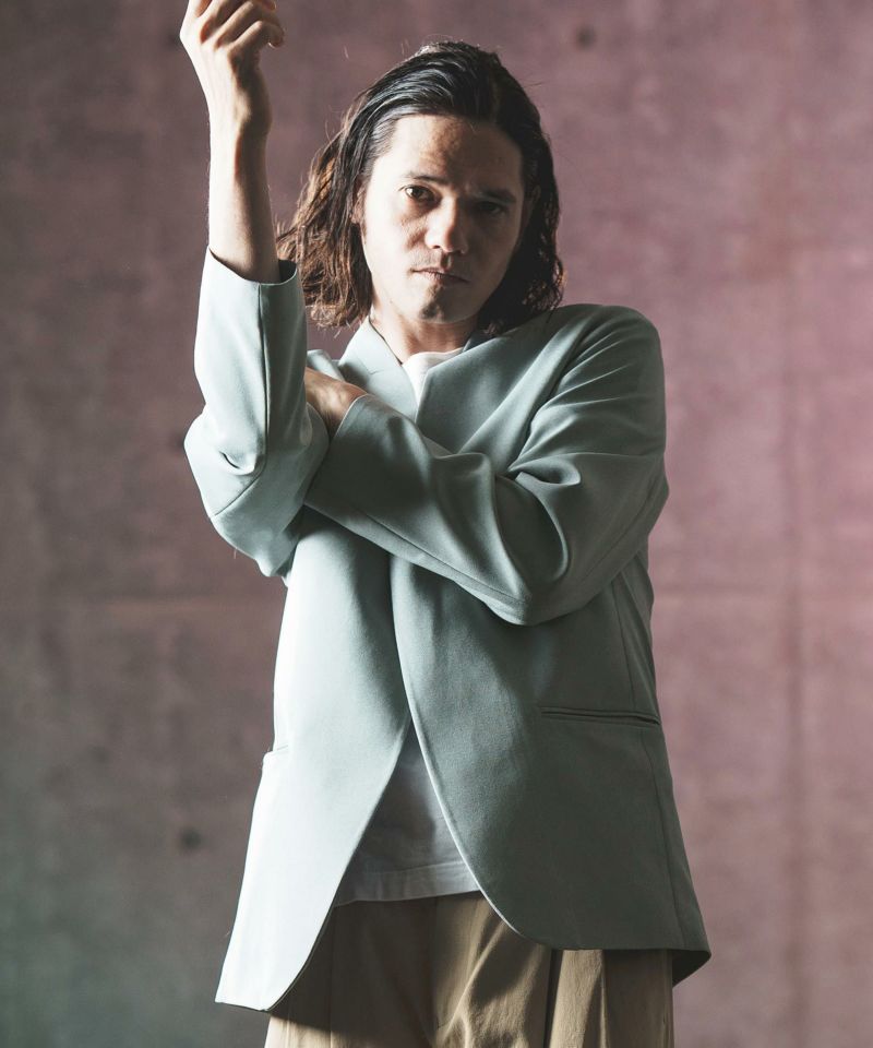 GLIMCLAP(グリムクラップ)】 Minimal detail jacket ボタンレス