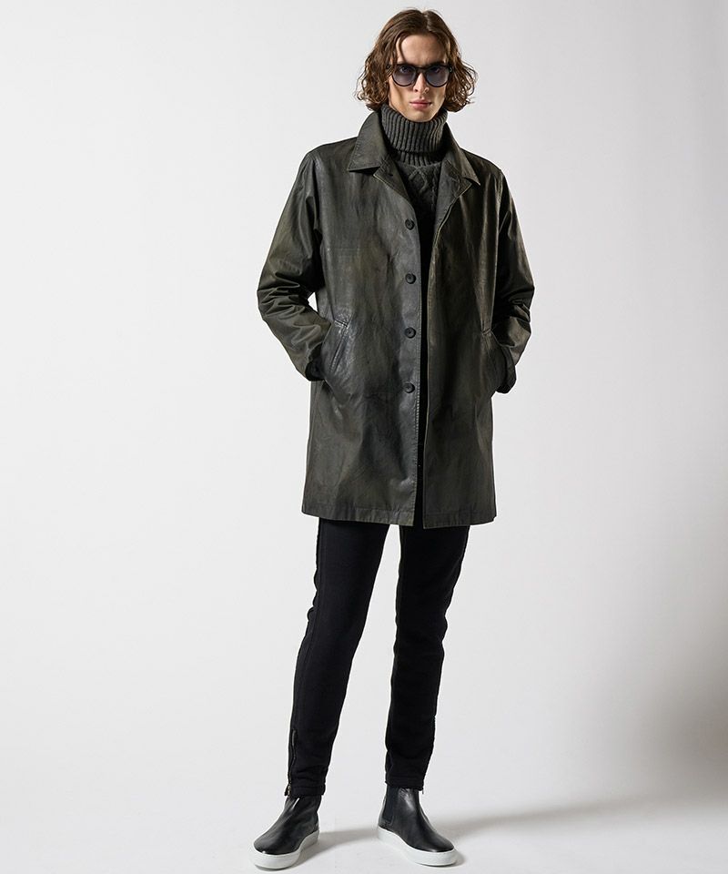 wjk】【予約販売10月上旬～中旬入荷】 oild soutien collar coat 