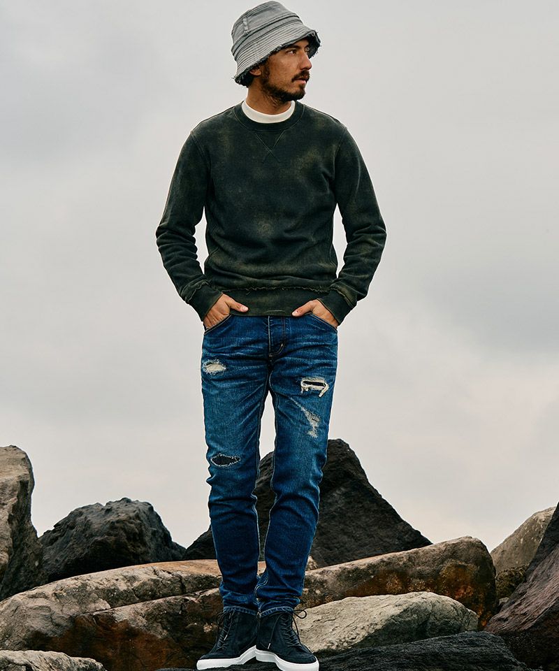 Wudie jeans co sizeSデニムジャゲットジャン古着ヴィンテージ soerte デニムジャケット gジャン MUD DYEING VINTAGE LIKE