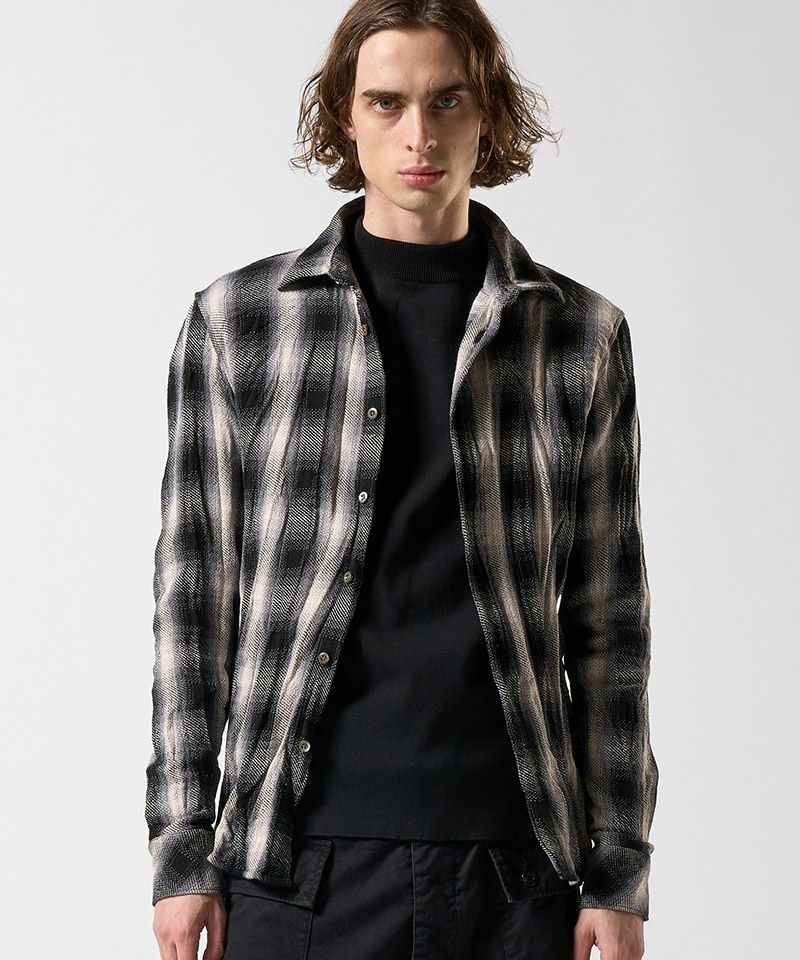 wjk】twist wrinkle check チェックシャツ(4893 ch87e) | CAMBIO カンビオ