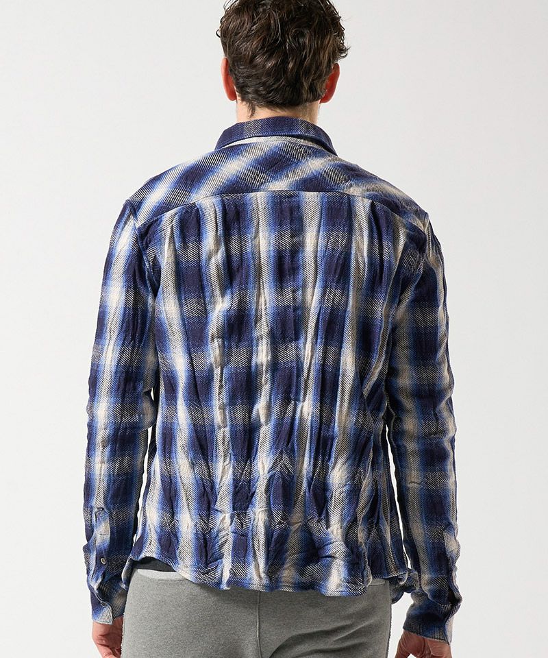 wjk】twist wrinkle check チェックシャツ(4893 ch87e) | CAMBIO カンビオ