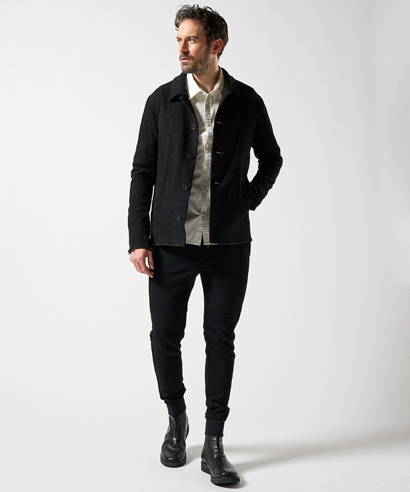 メンズ　wjk ダブルジェーケー　シャツ　レギュラーカラー　シワ加工　黒　S 30%OFF【wjk】shirt standard(original camo) カラーシャツ(4895 cs67e