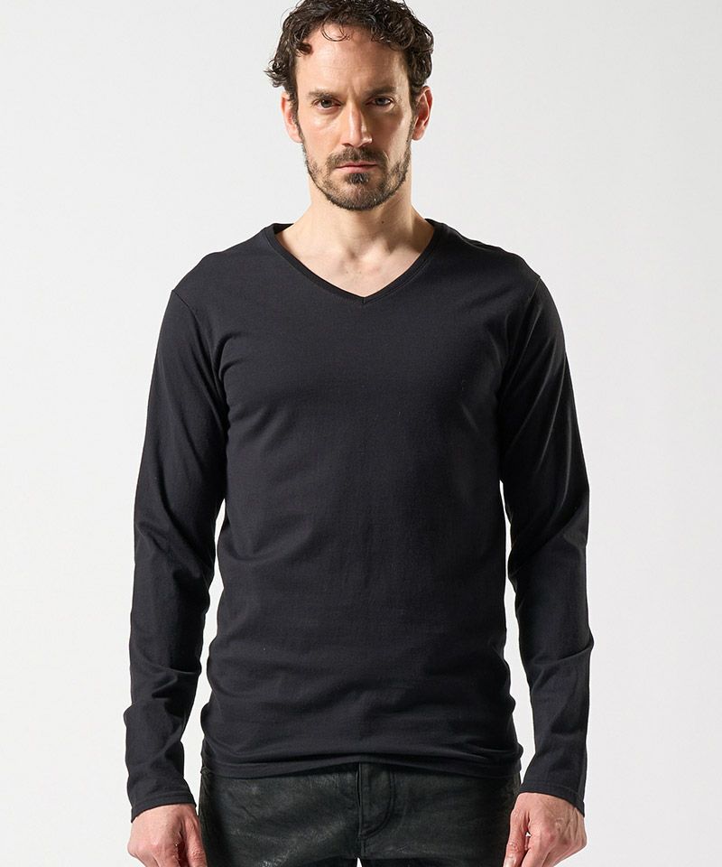 wjk】basic V-neck L-S V-ネックカットソー(7879 js01e