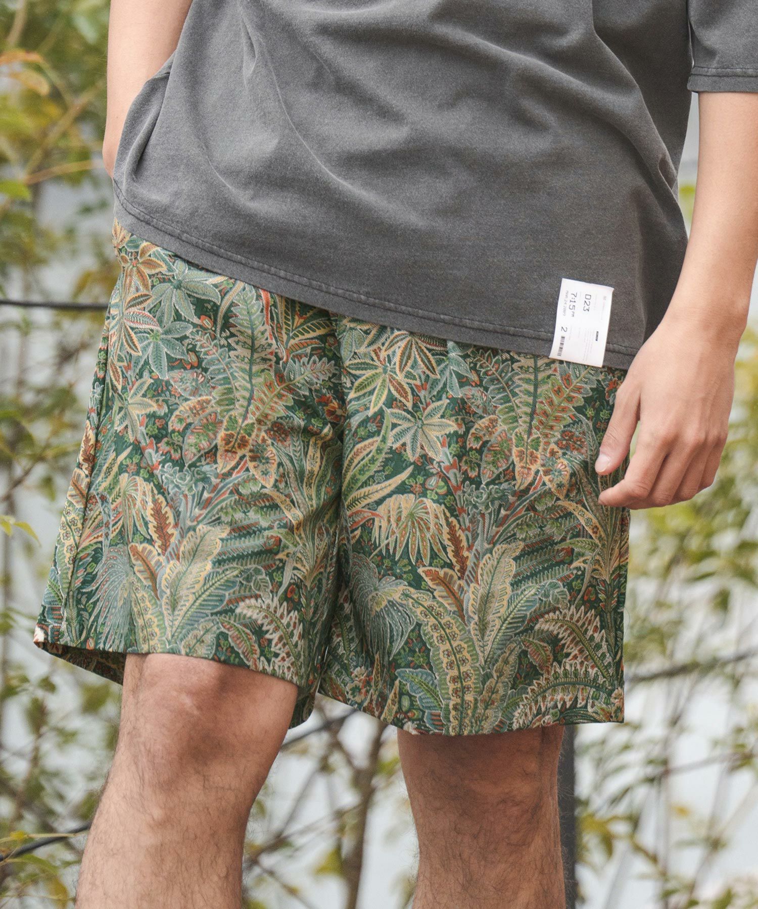 50%OFF【CAMBIO(カンビオ)】LIBERTY×HOKKOHボタニカル柄ショートパンツ