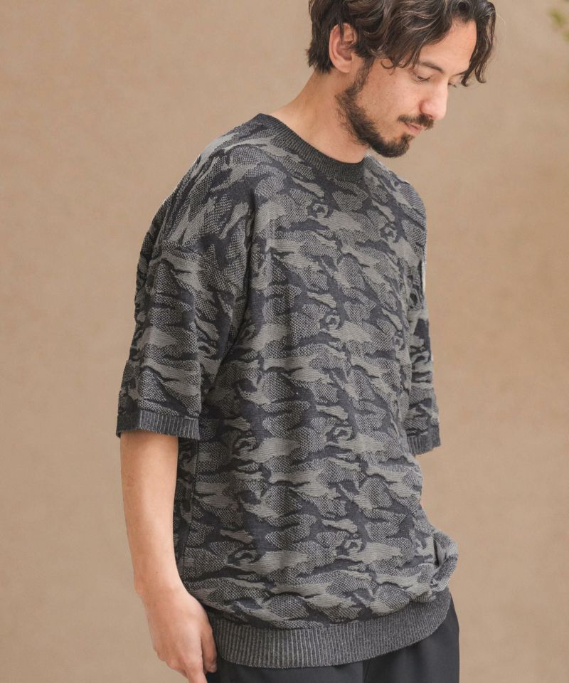30%OFF【CAMBIO(カンビオ)】迷彩柄ニットT(CA-24-08) | CAMBIO
