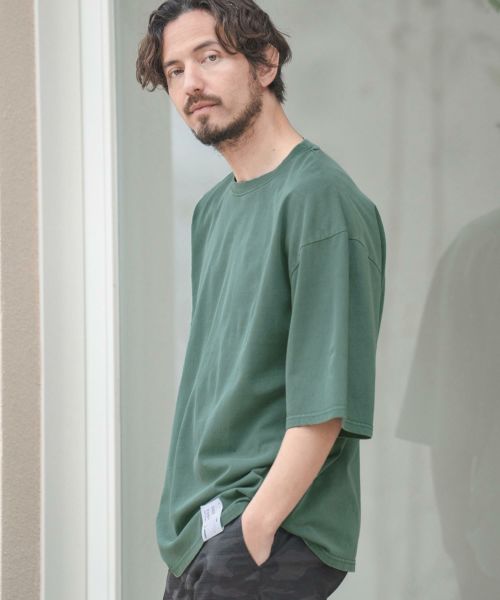 【CAMBIO(カンビオ)】Pigment Short Sleeve Cut sew Tシャツ(PF-241-009)