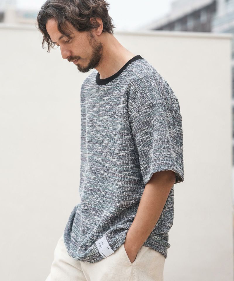 50%OFF【CAMBIO(カンビオ)】Mixed Color Boucle Short Sleeve