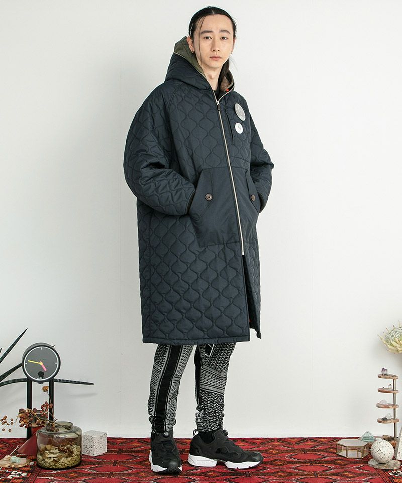 STOF(ストフ)】【予約販売9月中旬～下旬入荷】Quilt Layer Hoodie Coat