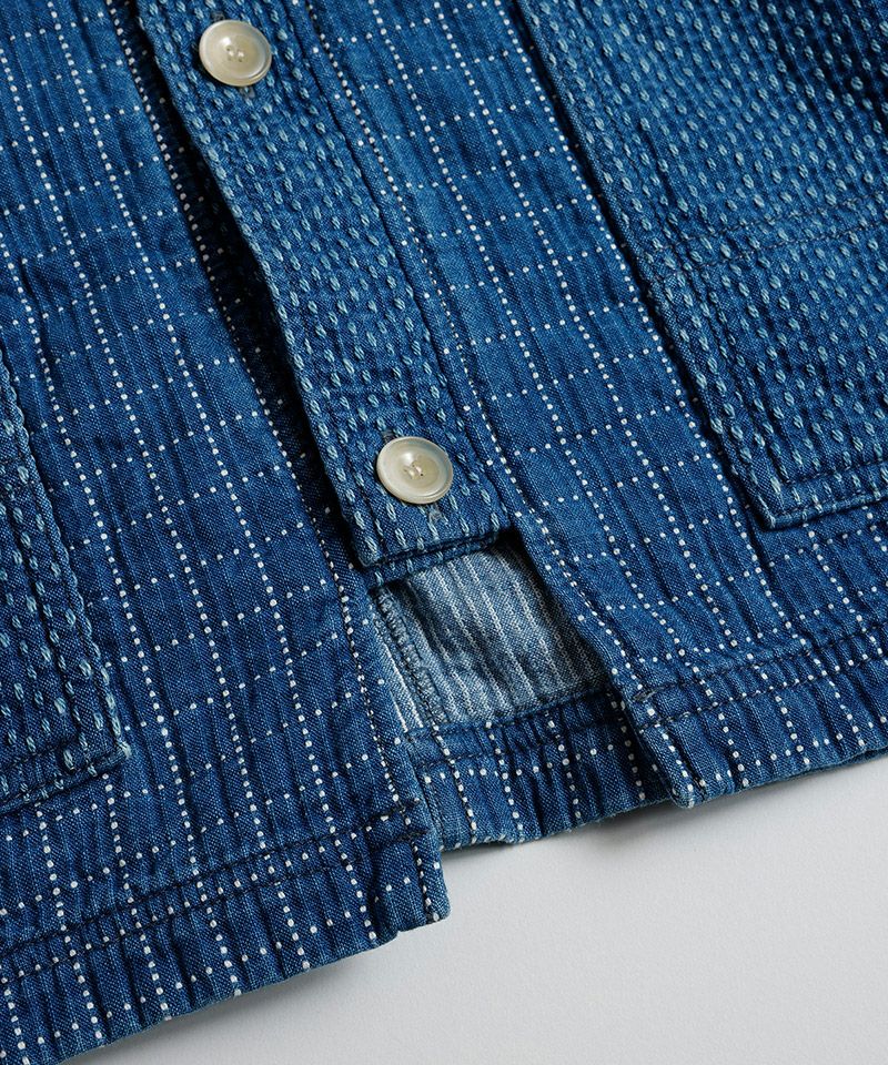 FDMTL(ファンダメンタル)】SASHIKO CARDIGAN 3YR WASH
