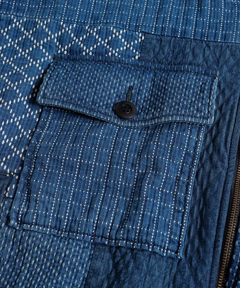 FDMTL(ファンダメンタル)】PATCHWORK POCKET JACKET 3YR WASH
