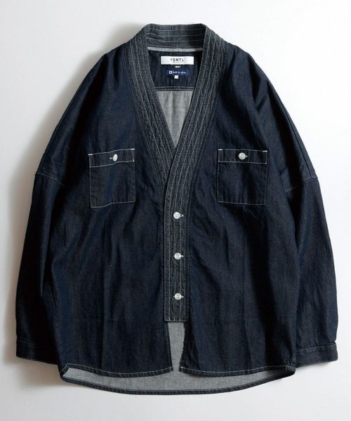 FDMTL(ファンダメンタル)】JACQUARD DENIM BLOUSON RINSE デニム ブルゾン(FA24-JK44D) | CAMBIO  カンビオ