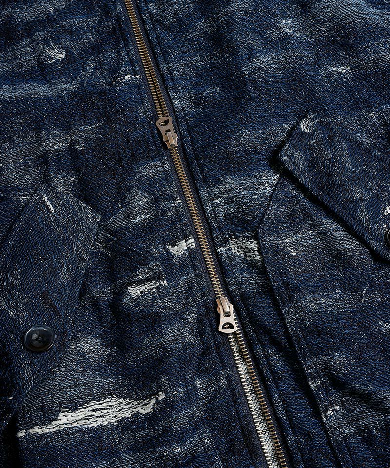 FDMTL(ファンダメンタル)】JACQUARD DENIM BLOUSON RINSE デニム ブルゾン(FA24-JK44D) | CAMBIO  カンビオ