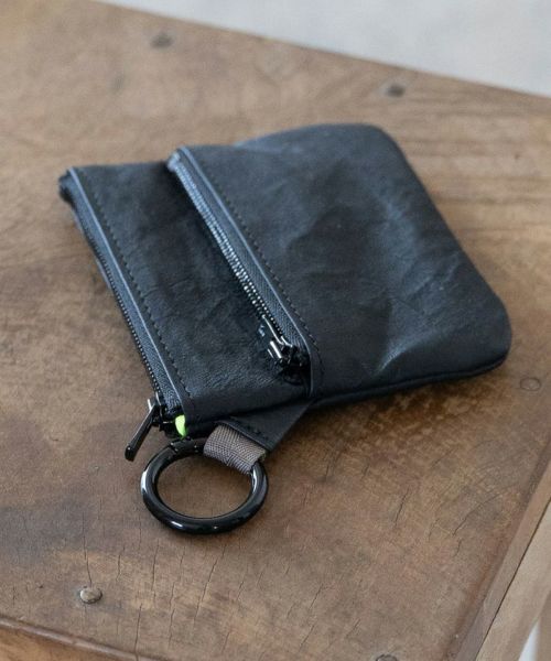 SENTI(センティ)】【予約販売ご注文から1ヶ月後出荷】Dyneema Leather W ZIP POUCH ポーチ(3015) | CAMBIO  カンビオ