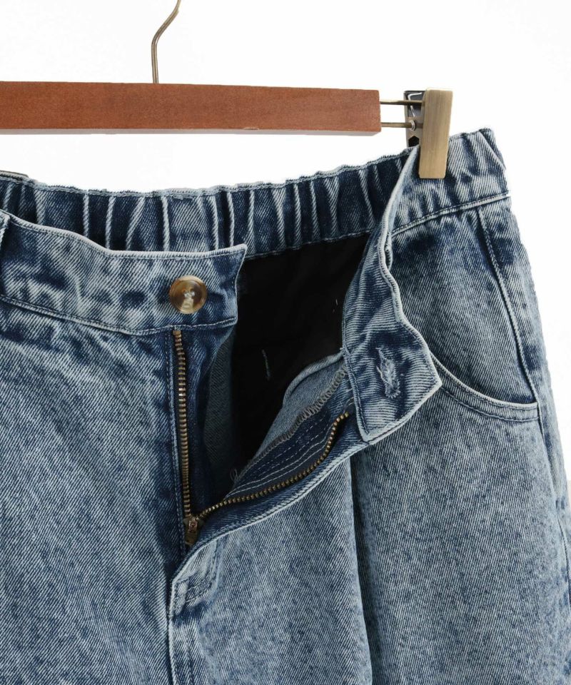 【GLIMCLAP(グリムクラップ)】バルーンデニムパンツ GLIMCLAP(グリムクラップ)】Chemical wash denim soft balloon