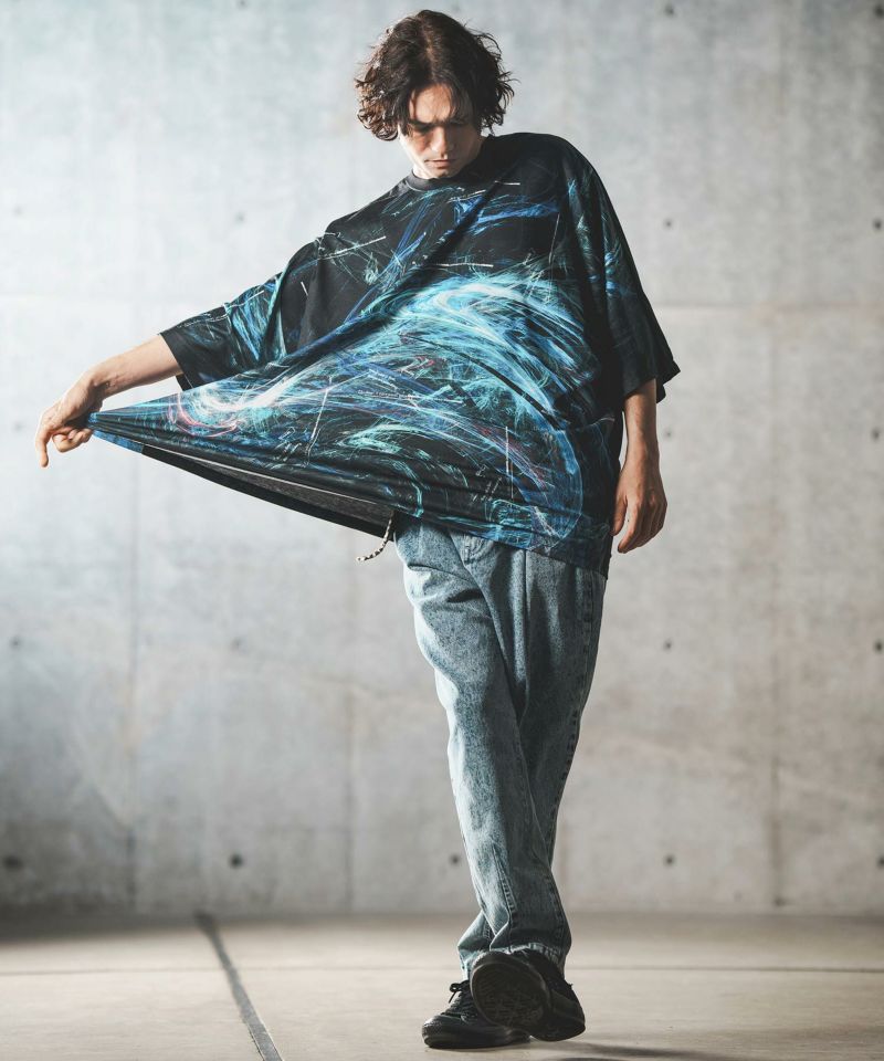 30%OFF【GLIMCLAP(グリムクラップ)】 Patterned oversized T