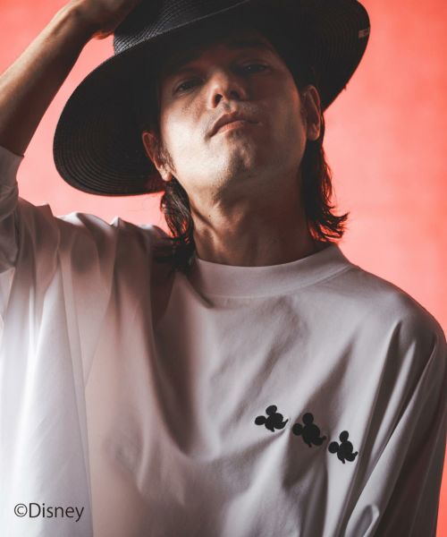 【GLIMCLAP(グリムクラップ)】 Dolman sleeve 『Mickey Mouse』 embroidered T-shirt 『ミッキー』ドルマンスリーブTシャツ(16-054-gls-ce)