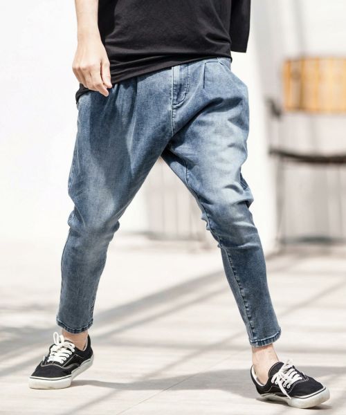 【CAMBIO(カンビオ)】【予約販売7月上旬～中旬入荷】 Stretch Denim Sarrouel Pants デニムパンツ(S27524cmb)