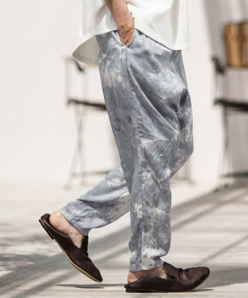 30%OFF【CAMBIO(カンビオ)】Unevenly Dyed Chambray Balloon Silhouette Pants バルーンパンツ(S27424cmb)
