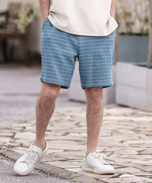 30%OFF【CAMBIO(カンビオ)】Denim Jacquard Short Pants ショートパンツ(CAM24SS-016)