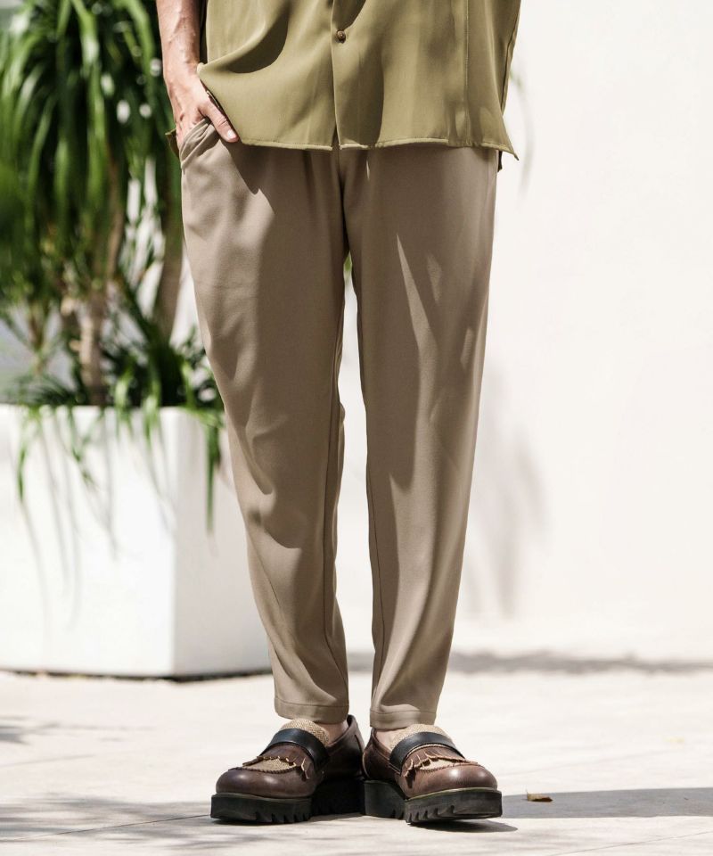 CAMBIO サルエルパンツ ベージュ 60%OFF【CAMBIO(カンビオ)】Back Shaggy Sweat Sarouel Pants