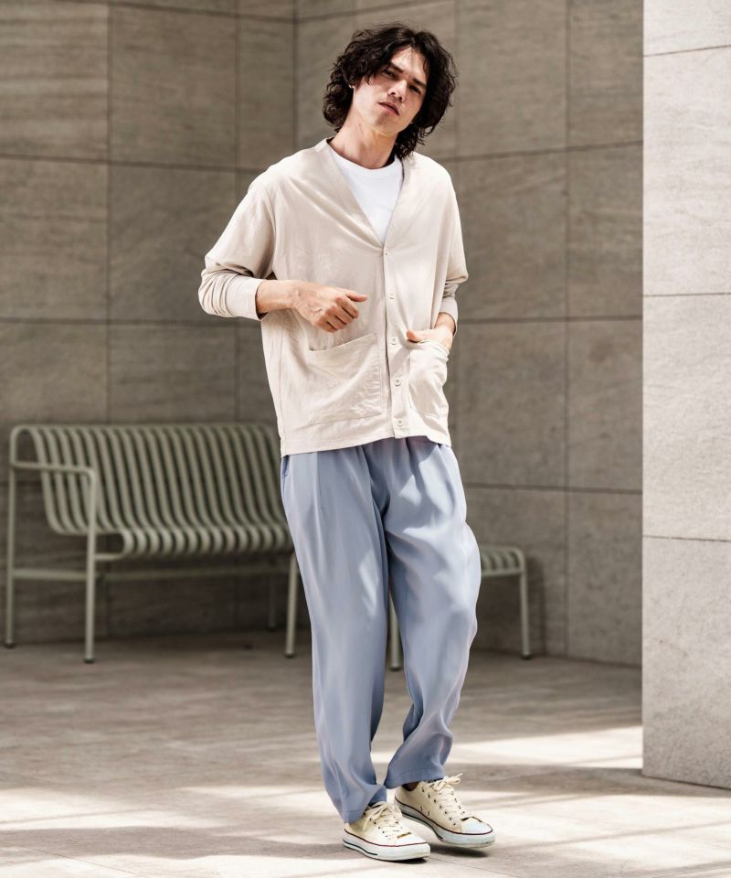 30%OFF【CAMBIO(カンビオ)】イージーワイドタックパンツ