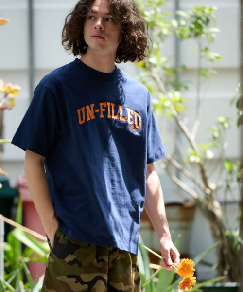 【un-filled(アンフィルド)】LOGO ARCH EMB HEAVY WEIGHT-T Tシャツ(SDUF-2407)