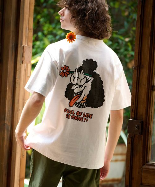 【un-filled(アンフィルド)】 GERBERA HAND POP ART -HEAVY WEIGHT-T Tシャツ(SDUF-2412)