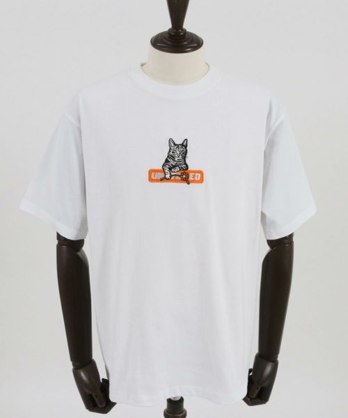 【un-filled(アンフィルド)】 GERBERA DOG BOX LOGO EMB HEAVY WEIGHT-T - Cat Tシャツ(SDUF-2405)
