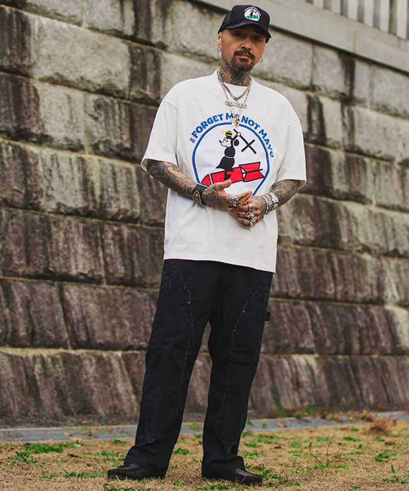 MAYO(メイヨー)】FORGET ME NOT MAYO Embroidery short Sleeve Tee T 