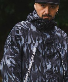 MAYO(メイヨー) FIRE EMBROIDERY マウンテンパーカ MAYO】MAYO FIRE EMBROIDERY Mountain Parka - FIRE BLACK