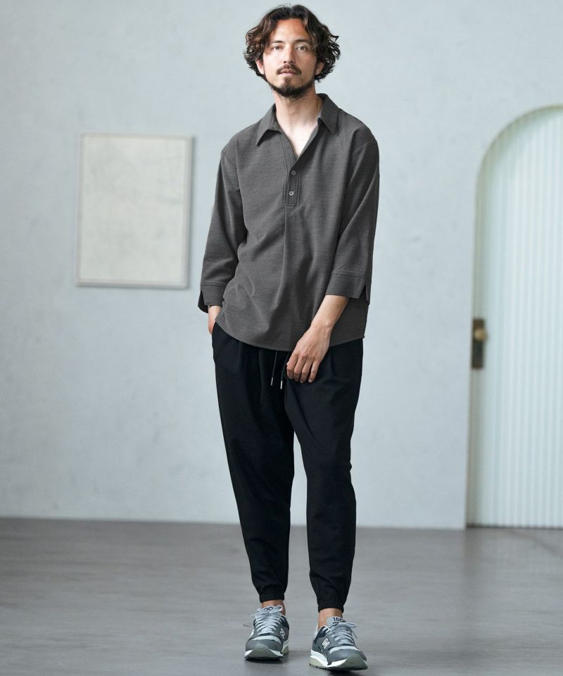 【Magine(マージン)】Skipper & pullover design Magine(マージン)】Skipper & pullover design 3-4 Sleeve shirt