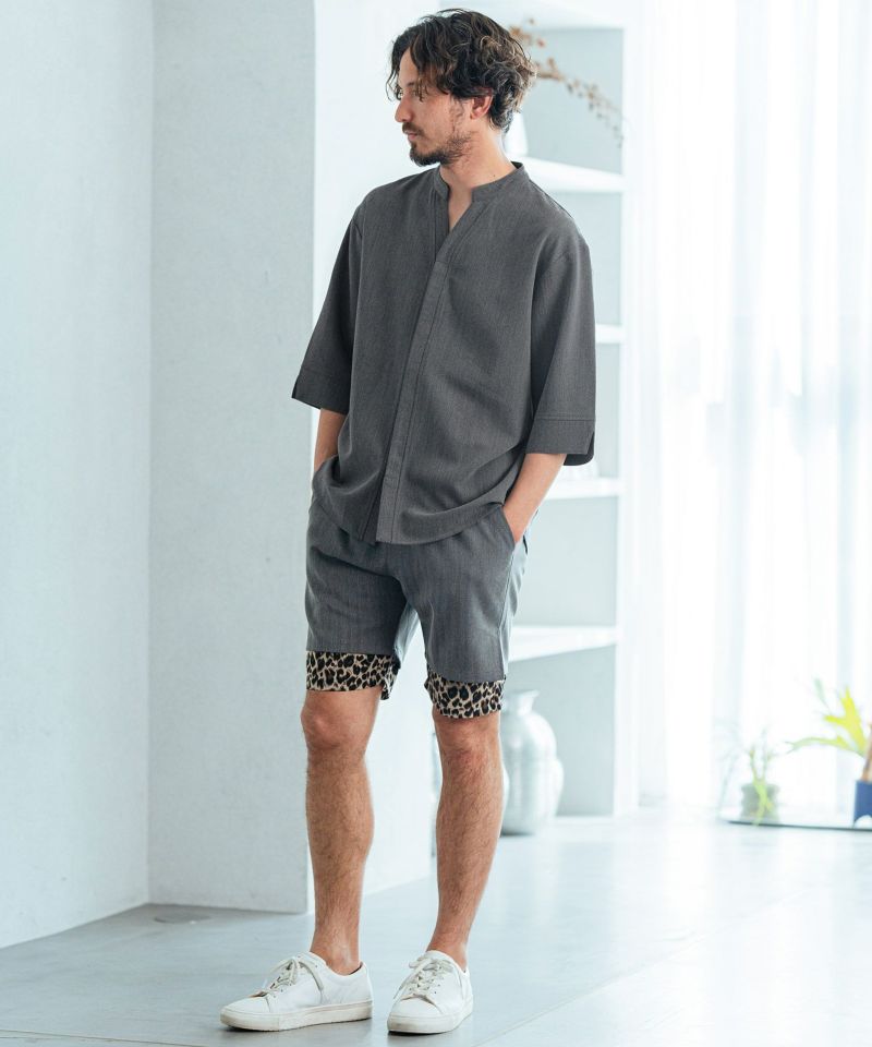 のん HOUSTON / ヒューストン 41189 OXFORD BD 3/4 SLLEVE SHIRT