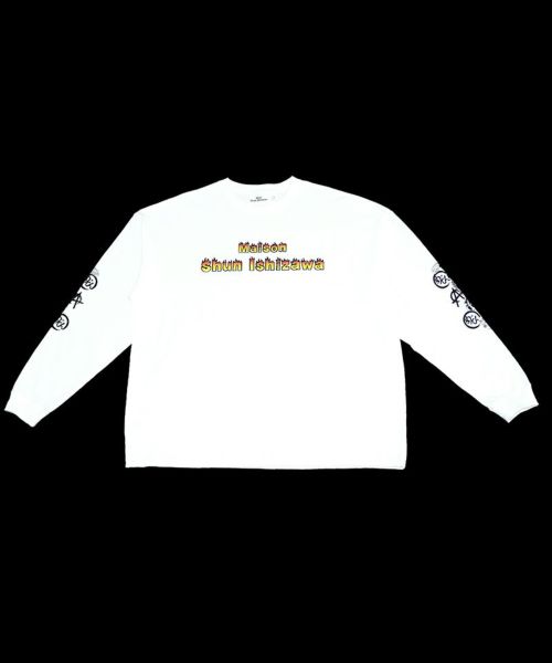 【MAISON SHUN ISHIZAWA(メゾン シュン イシザワ)】MSI Fire Rogo Long Sleeve T-Shirt ロンT(24AW012-CS-35)