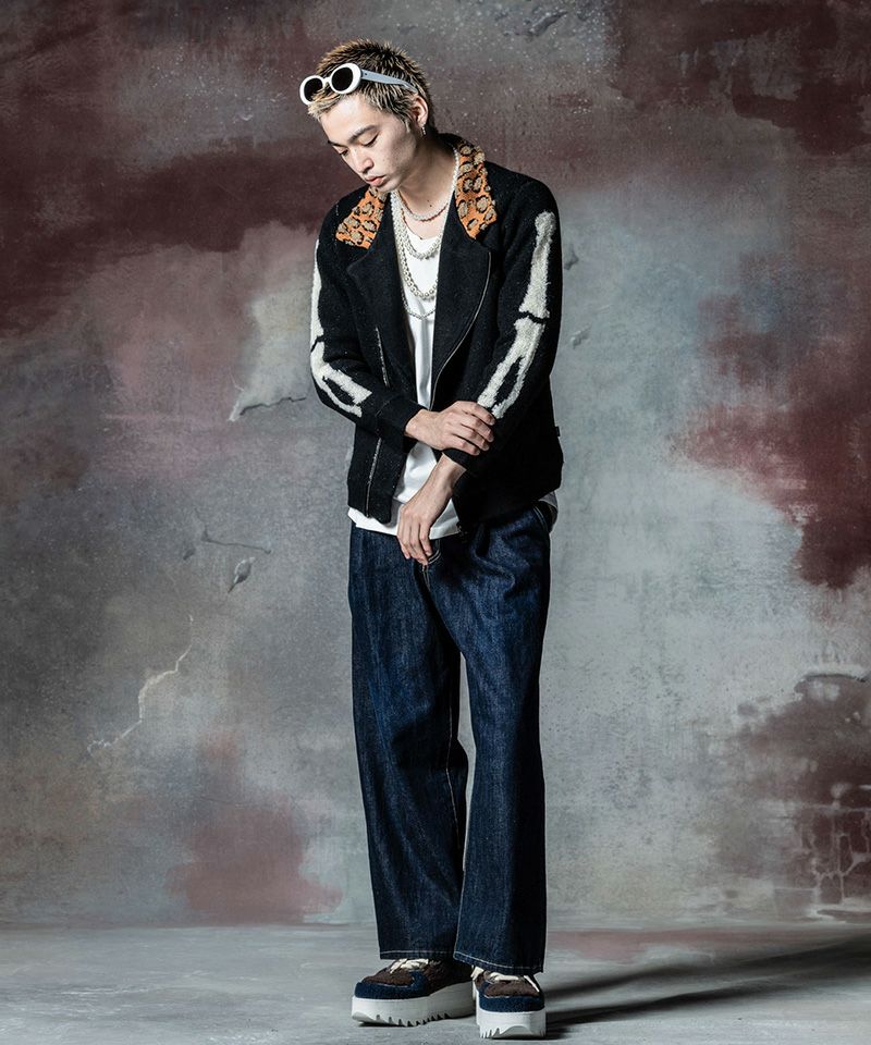 glamb レザー ダブルライダースジャケット　クリーニング剤付き 中古・古着通販】glamb (グラム) レザージャケット ダブルライダース