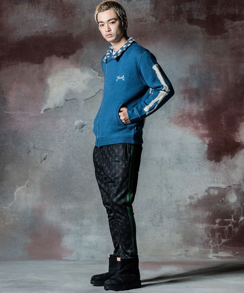 glamb(グラム)】Knit Riders Jacket ニットライダースジャケット