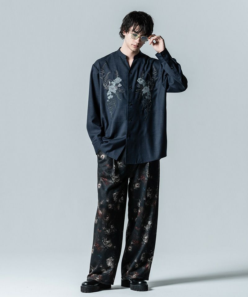 glamb(グラム)】Band Collar Eden Shirt バンドカラーエデン