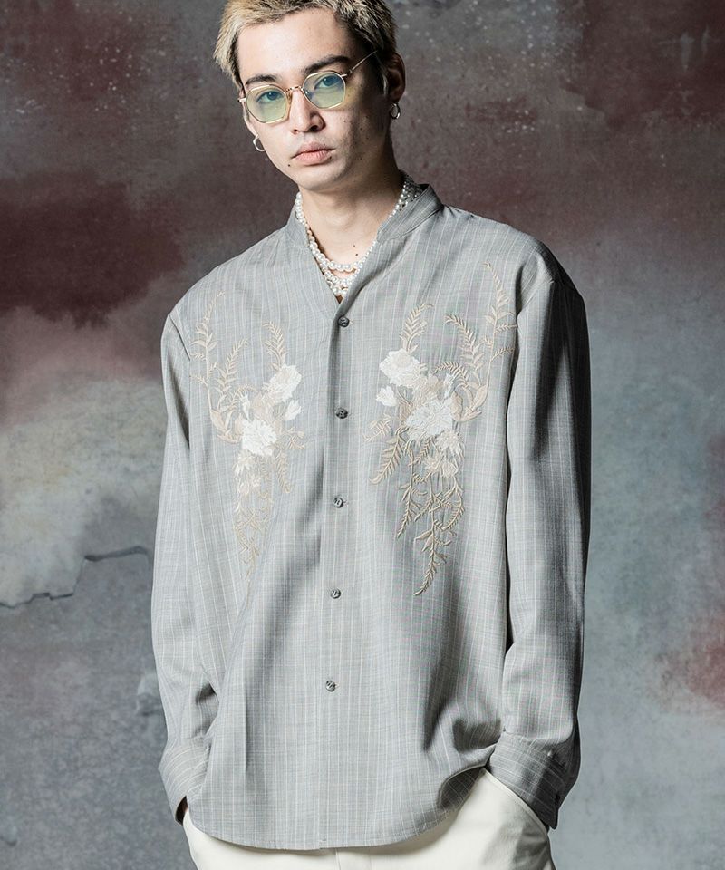 glamb(グラム)】Band Collar Eden Shirt バンドカラーエデン