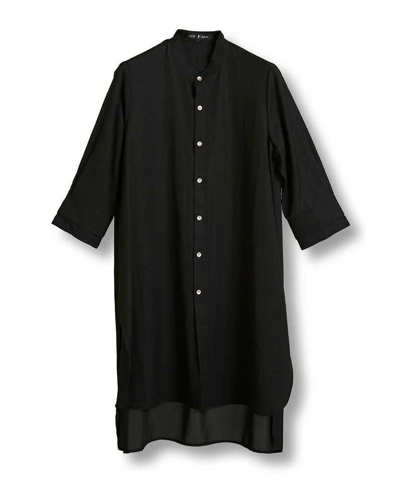 30%OFF【NO ID.(ノーアイディー)】バンドカラーチェンジングロングシアーSH 30%OFF【NO ID.(ノーアイディー)】バンドカラーチェンジングロングシアーSH